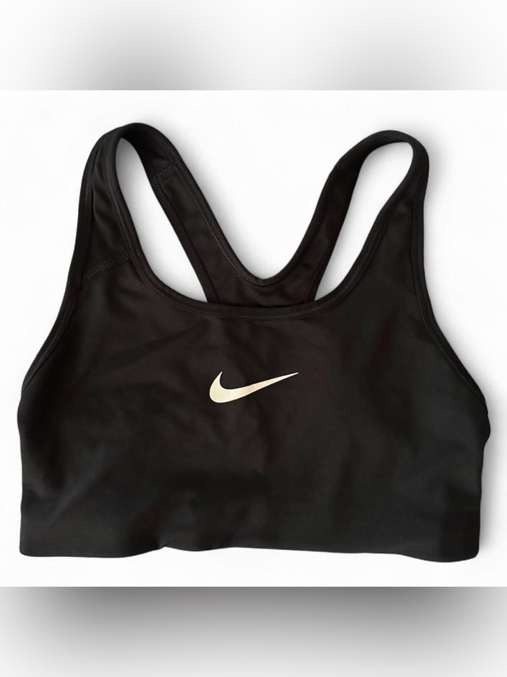 Nike Black Sports Bra with white Swoosh